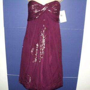 Nicole Miller Dress Diosa Luna Size 8 Small Magenta Strapless MSRP $365 NEW